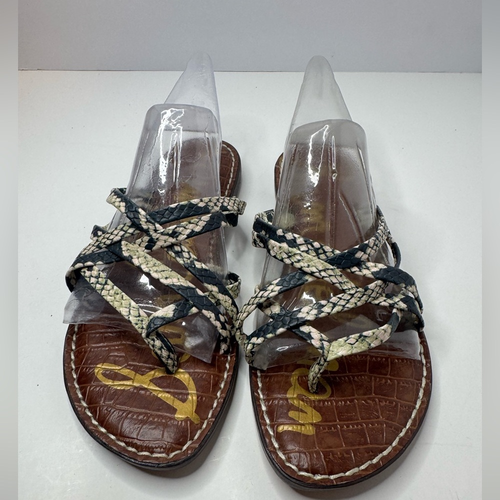 Sam Edelman Georgette Snake Print Strappy Sandals Women's Size 6M